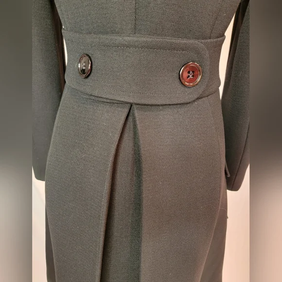 Vintage Union Made Penny Lane Princess Coat black wool and Astrakhan Collar - Picture 7 of 13